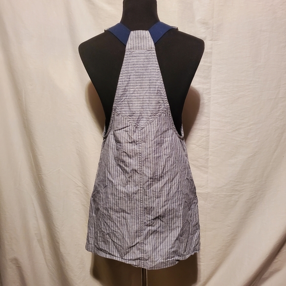 Volcom Striped Cotton Denim Overall Mini Dress S - Picture 4 of 7